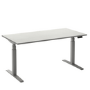 Elektrisch bureau Flex 2 Aluminium/wit 120x80 cm