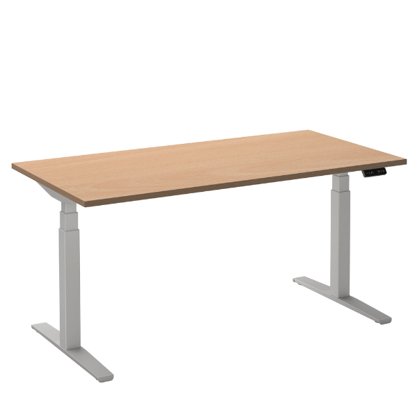 Elektrisch bureau Flex 2 Wit/beuken 120x80 cm