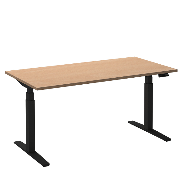 Bureau Flex 2 140x80 cm Zwart/Beuken