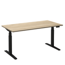 Bureau Flex 2 140x80 cm Zwart/Eiken wit