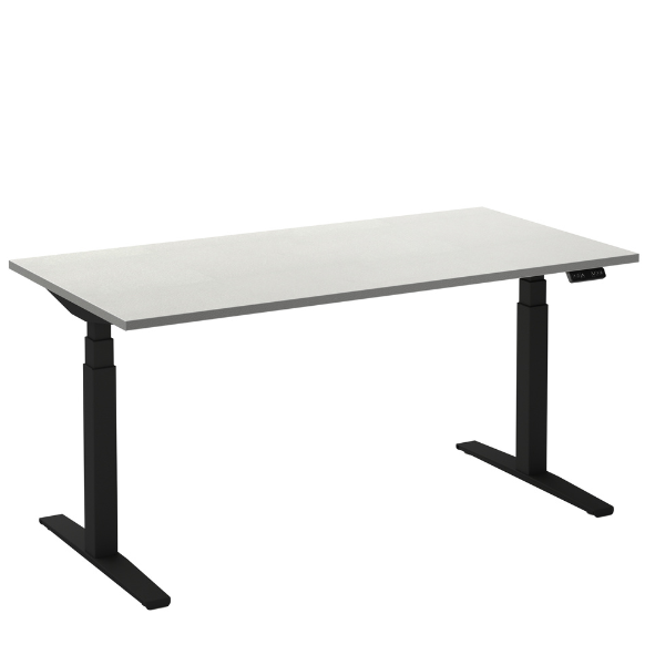 Flex 2 sta/zitbureau 160x80 cm Zwart/Wit