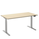 Flex 2 sta/zitbureau 160x80 cm Wit/Ahorn