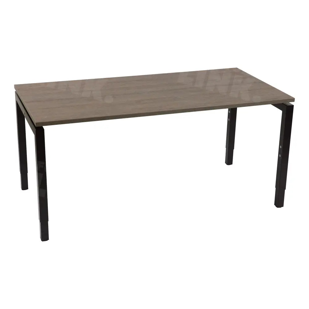 Bureau DSQ 160x80 cm met Zwarte N-poot en Logan eiken blad