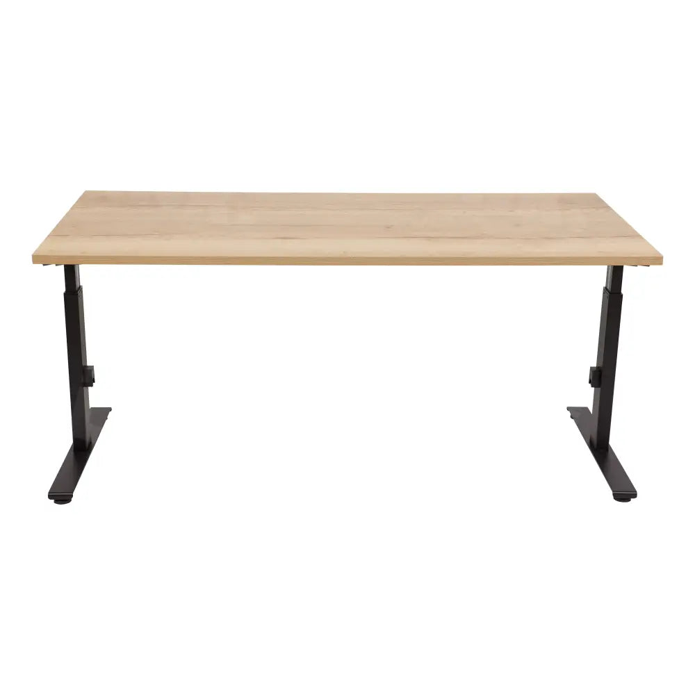 Bureau DSQ 160x80 cm met Zwarte T-poot en Halifax eiken blad