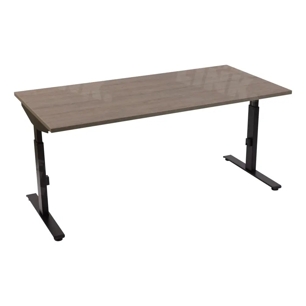 Bureau DSQ 160x80 cm met Zwarte T-poot en Logan eiken blad