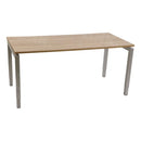 Bureau Dsq 180X80Cm Met N-Poot Aluminium Ral 9006 / Robson Eiken Bureaus