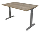 Bureau Dsq Euro 160X80Cm Met T-Poot Lichtgrijs Ral 7045 / Halifax Eiken Bureaus