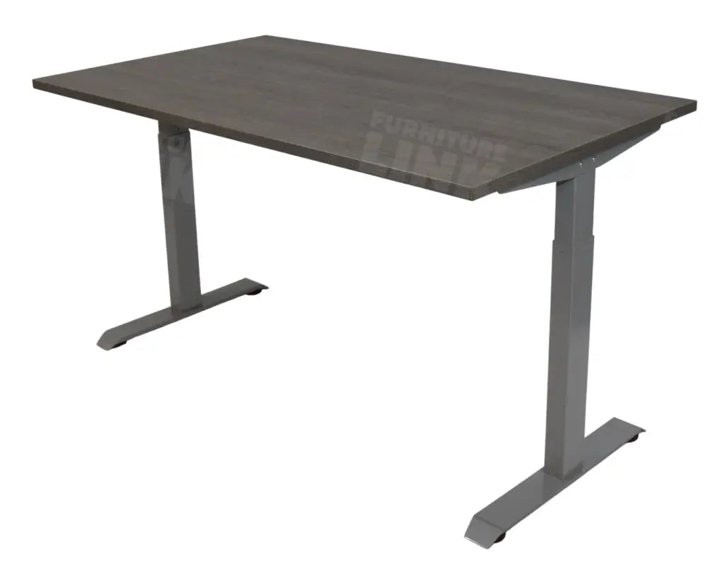 Bureau DSQ EURO 160x80cm met Lichtgrijze T-poot en Logan eiken blad