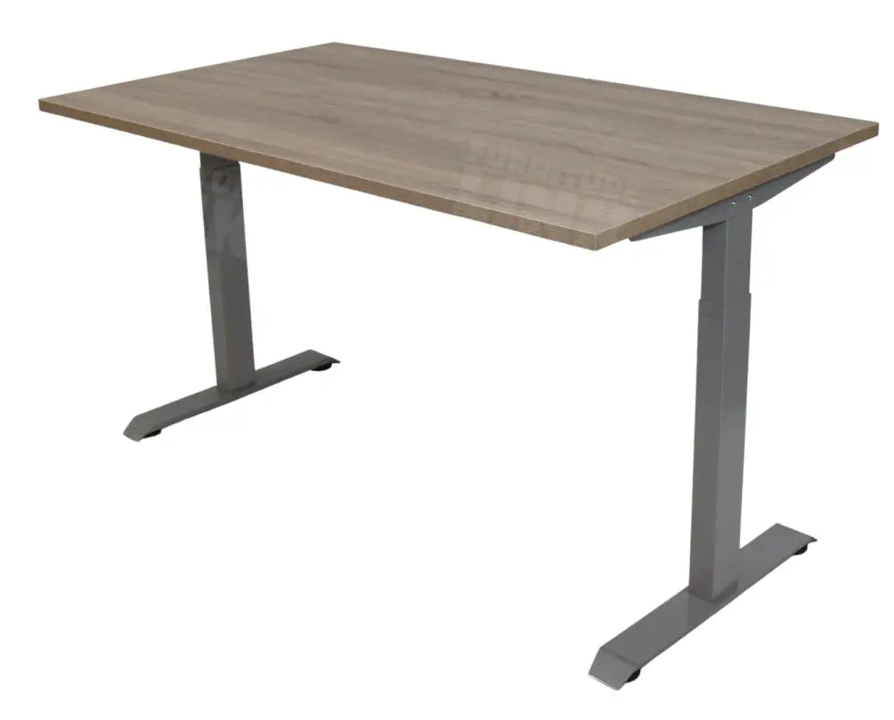 Bureau DSQ EURO 160x80cm met Lichtgrijze T-poot en Robson eiken blad