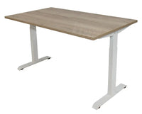 Bureau Dsq Euro 160X80Cm Met T-Poot Wit Ral 9016 / Halifax Eiken Bureaus