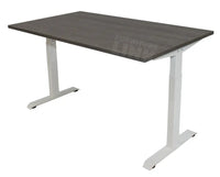 Bureau Dsq Euro 160X80Cm Met T-Poot Wit Ral 9016 / Logan Eiken Bureaus