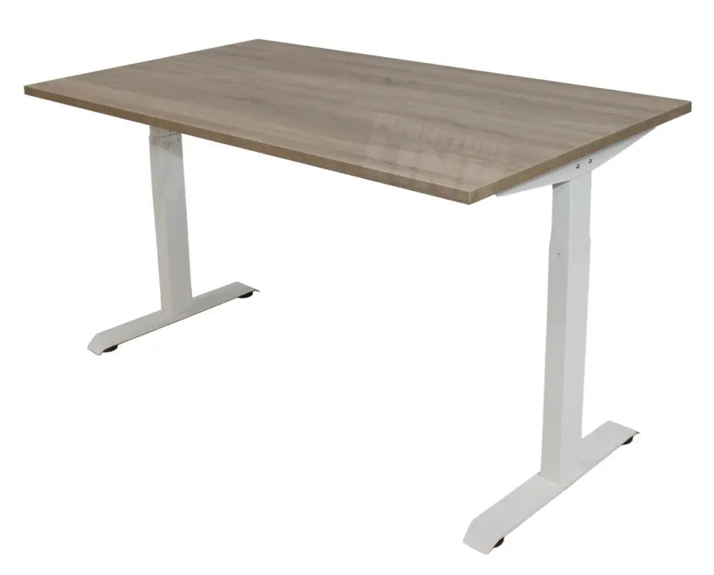 Bureau DSQ EURO 160x80cm met Witte T-poot en Robson eiken blad