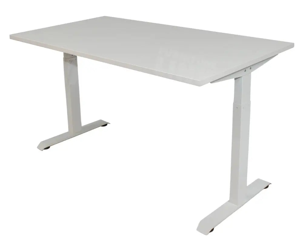 Bureau DSQ EURO 160x80cm met Witte T-poot en Wit blad