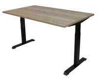 Bureau Dsq Euro 160X80Cm Met T-Poot Zwart Ral 9005 / Halifax Eiken Bureaus