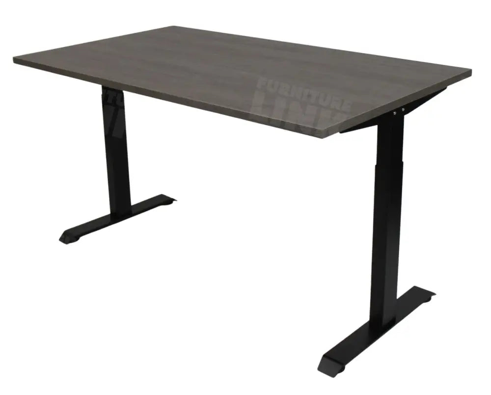 Bureau DSQ EURO 160x80cm met Zwarte T-poot, Logan eiken blad