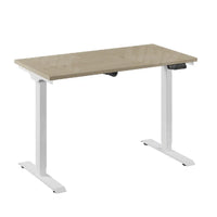 Bureau Flex 1 elektrisch verstelbaar QA (1 motorig) 120x60 cm Wit/Rustiek eiken wit