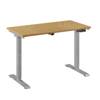 Bureau Flex 1 elektrisch verstelbaar QA (1 motorig) 120x60 cm Aluminium/Beuken