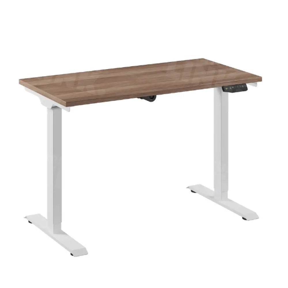 Bureau Flex 1 elektrisch verstelbaar QA (1 motorig) 120x60 cm Wit/Rustiek eiken tabak