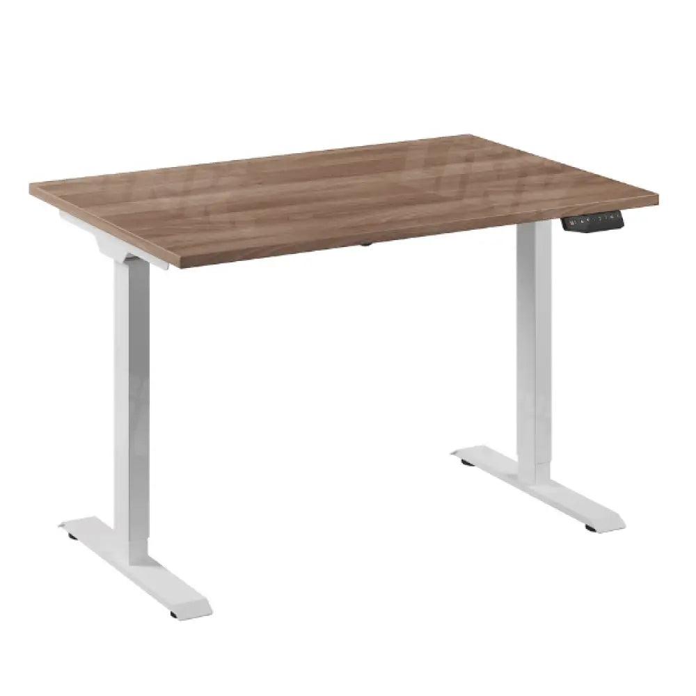 Bureau Flex 1 elektrisch verstelbaar QA (1 motorig) 120x80 cm Wit/Eiken tabak