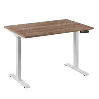 Bureau Flex 1 elektrisch verstelbaar QA (1 motorig) 120x80 cm Wit/Eiken tabak