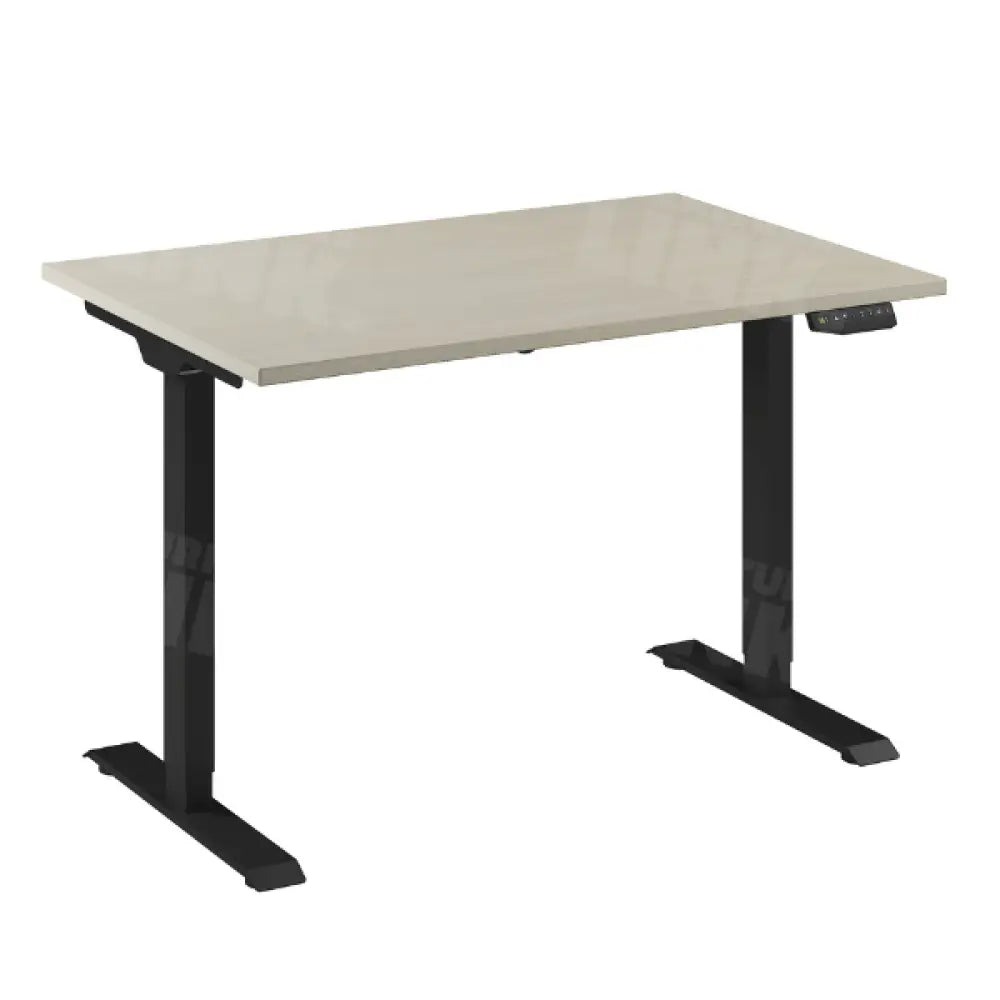 Bureau Flex 1 elektrisch verstelbaar QA (1 motorig) 120x80 cm Zwart/Ahorn