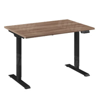 Bureau Flex 1 elektrisch verstelbaar QA (1 motorig) 120x80 cm Zwart/Eiken tabak