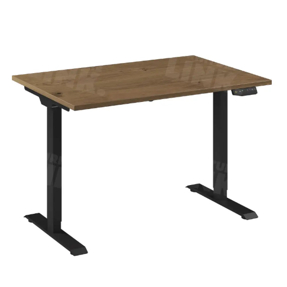 Bureau Flex 1 elektrisch verstelbaar QA (1 motorig) 120x80 cm Zwart/Havanna