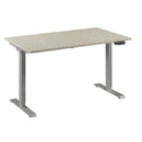 Bureau Flex 1 elektrisch verstelbaar QA (1 motorig) 140x80 cm - Aluminium / Ahorn