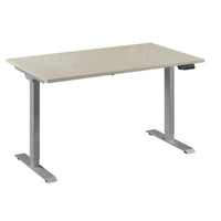Bureau Flex 1 elektrisch verstelbaar QA (1 motorig) 140x80 cm - Aluminium / Ahorn