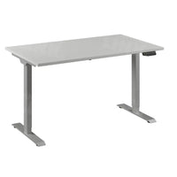 Bureau Flex 1 elektrisch verstelbaar QA (1 motorig) 140x80 cm - Aluminium / Wit