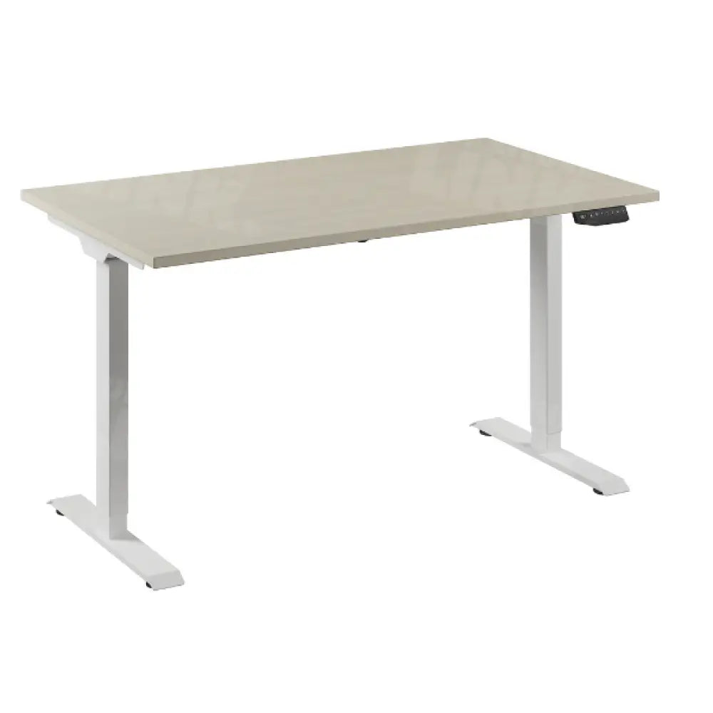 Bureau Flex 1 elektrisch verstelbaar QA (1 motorig) 140x80 cm - Wit / Ahorn