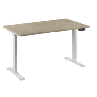 Bureau Flex 1 elektrisch verstelbaar QA (1 motorig) 140x80 cm - Wit / Eiken wit