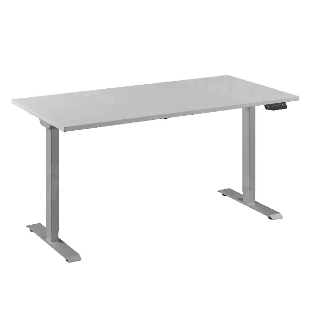 Bureau Flex 1 60x80 aluminium/wit