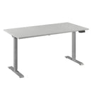 Bureau Flex 1 60x80 aluminium/wit