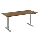 Flex 1 bureau Furniture Link aluminium/eiken tabak