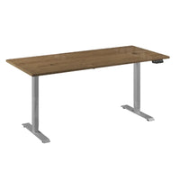 Flex 1 bureau Furniture Link aluminium/eiken tabak