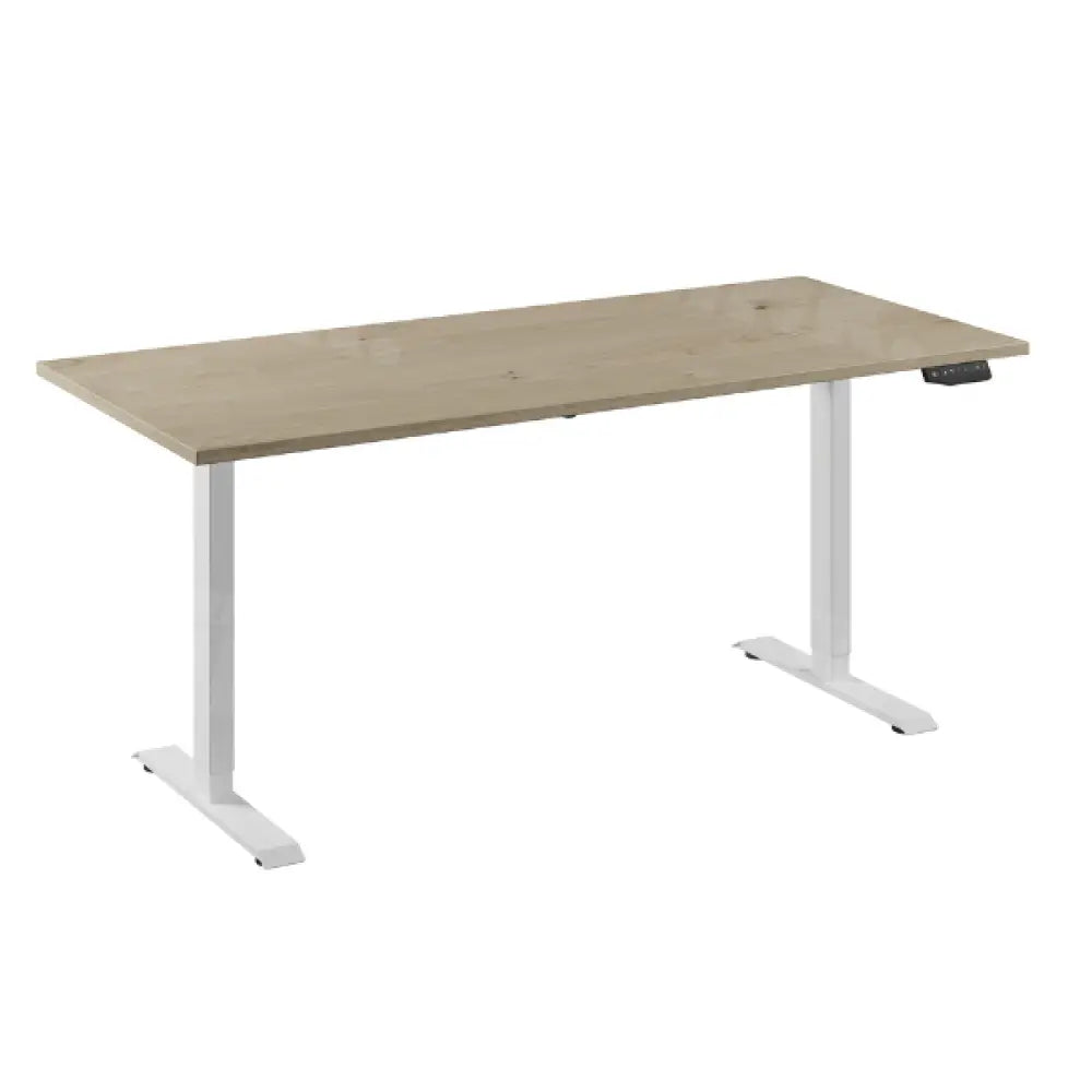 Flex 1 bureau 180x80 wit/eiken wit