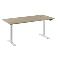 Flex 1 bureau 180x80 wit/eiken wit