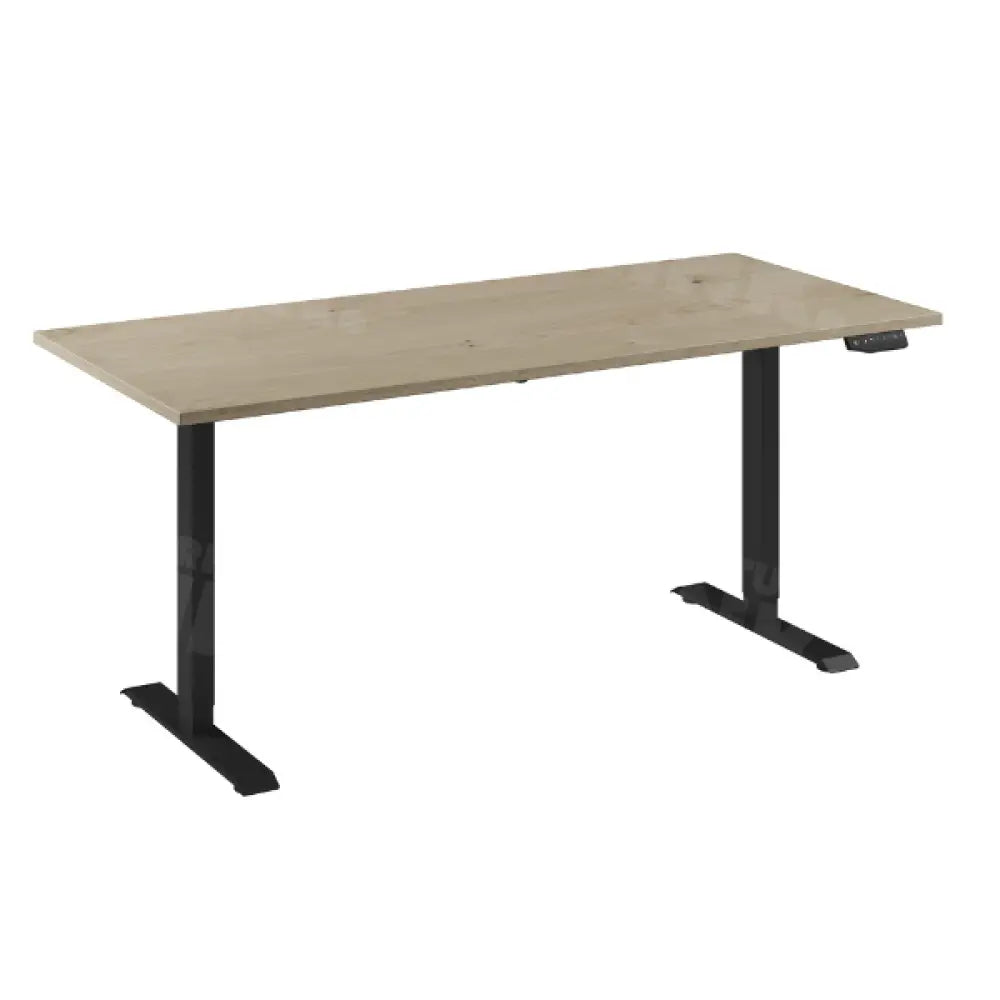 Flex 1 bureau Furniture Link aluminium/eiken wit
