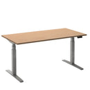 Elektrisch bureau Flex 2 Aluminium/beuken 120x80 cm