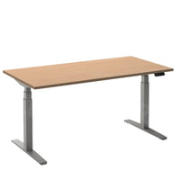 Elektrisch bureau Flex 2 Aluminium/beuken 120x80 cm