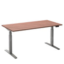 Elektrisch bureau Flex 2 Aluminium/havanna 120x80 cm