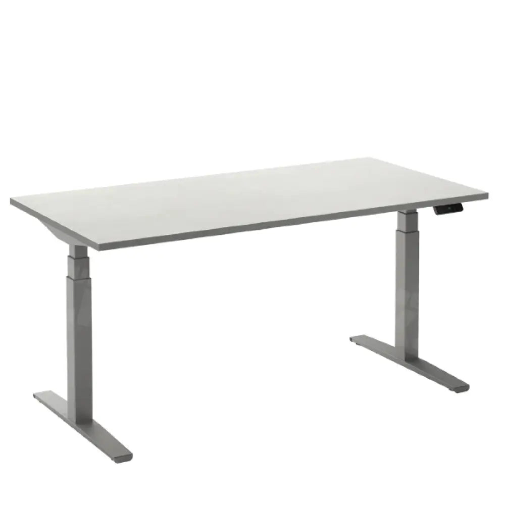 Elektrisch bureau Flex 2 Aluminium/wit 120x80 cm