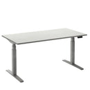 Elektrisch bureau Flex 2 Aluminium/wit 120x80 cm