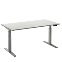 Elektrisch bureau Flex 2 Aluminium/wit 120x80 cm