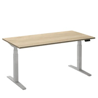 Elektrisch bureau Flex 2 Wit/eiken wit 120x80 cm