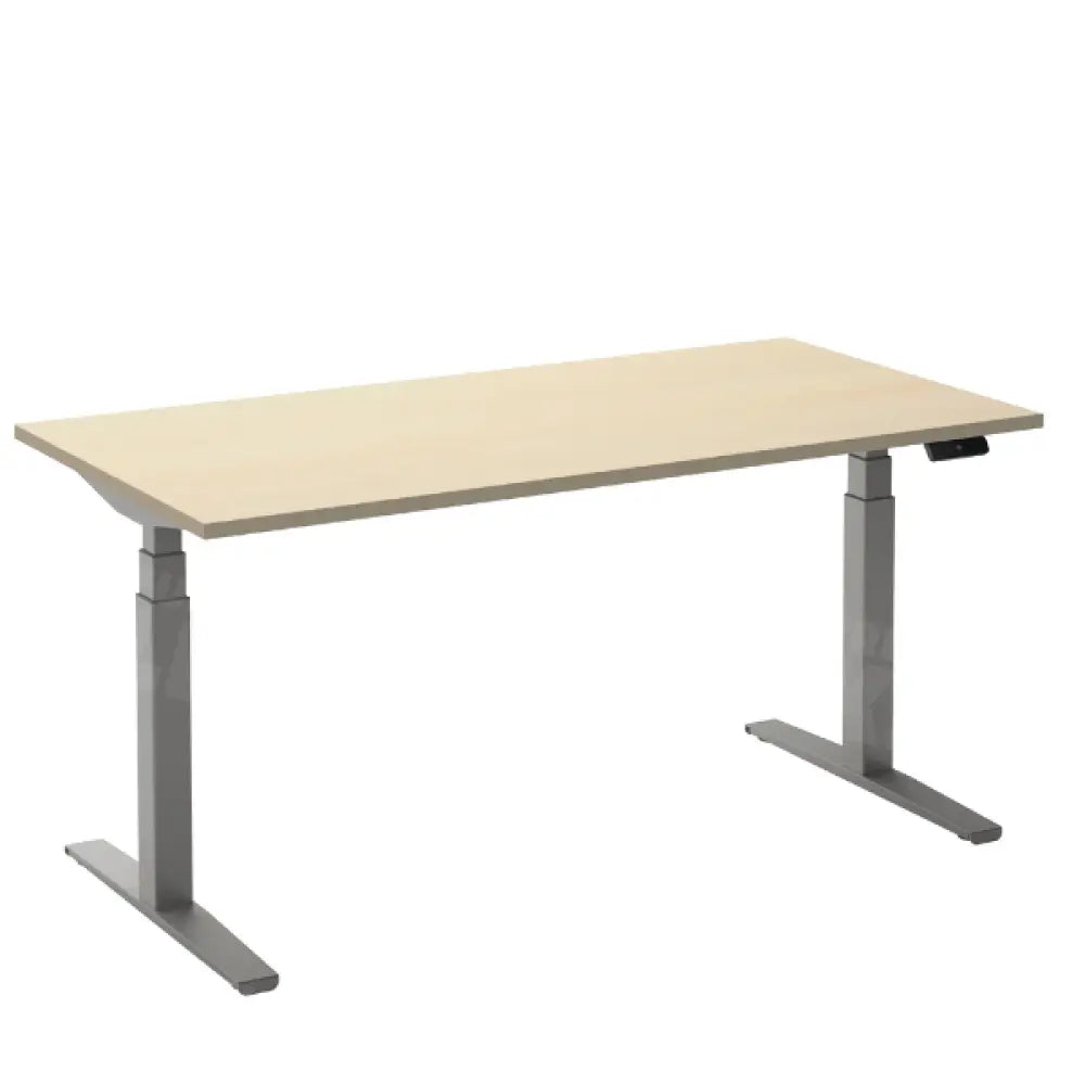 Bureau Flex 2 140x80 cm Aluminium/Ahorn