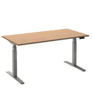 Bureau Flex 2 140x80 cm Aluminium/Beuken