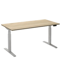 Bureau Flex 2 elektrisch verstelbaar (2 motorig) 140x80 cm - Wit / Eiken wit