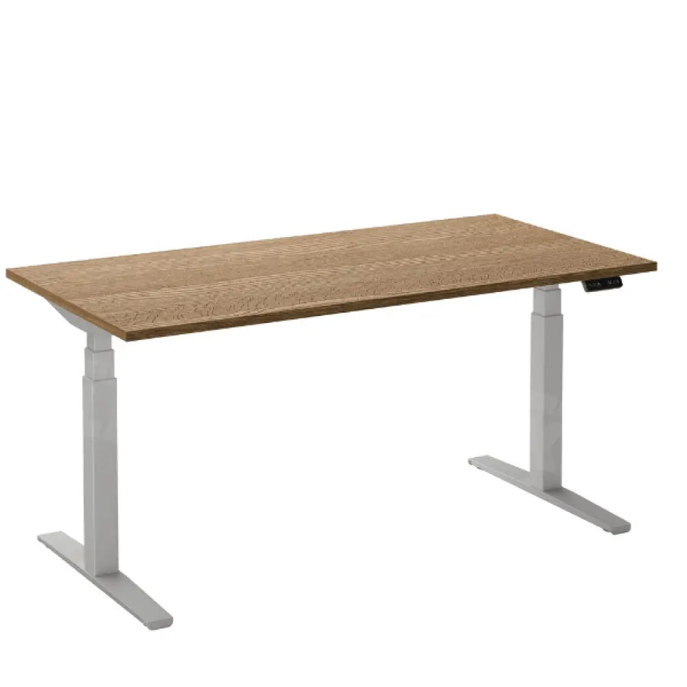 Bureau Flex 2 elektrisch verstelbaar (2 motorig) 140x80 cm - Wit / Eiken tabak